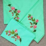Hand Embroidery Pillowcases Green